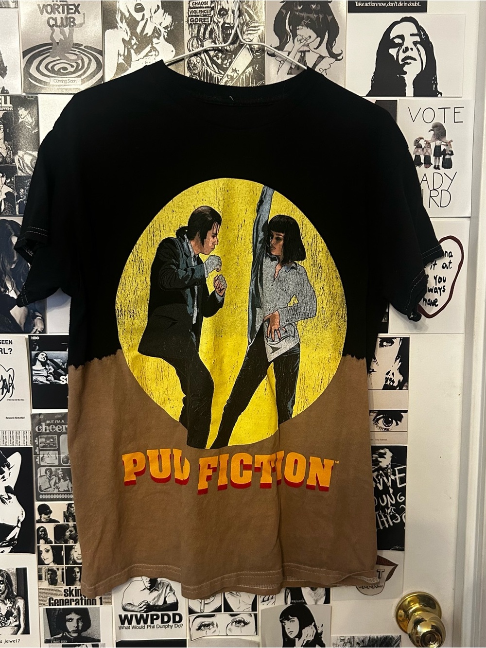 Pulp Fiction Graphic Tee - Black & Brown